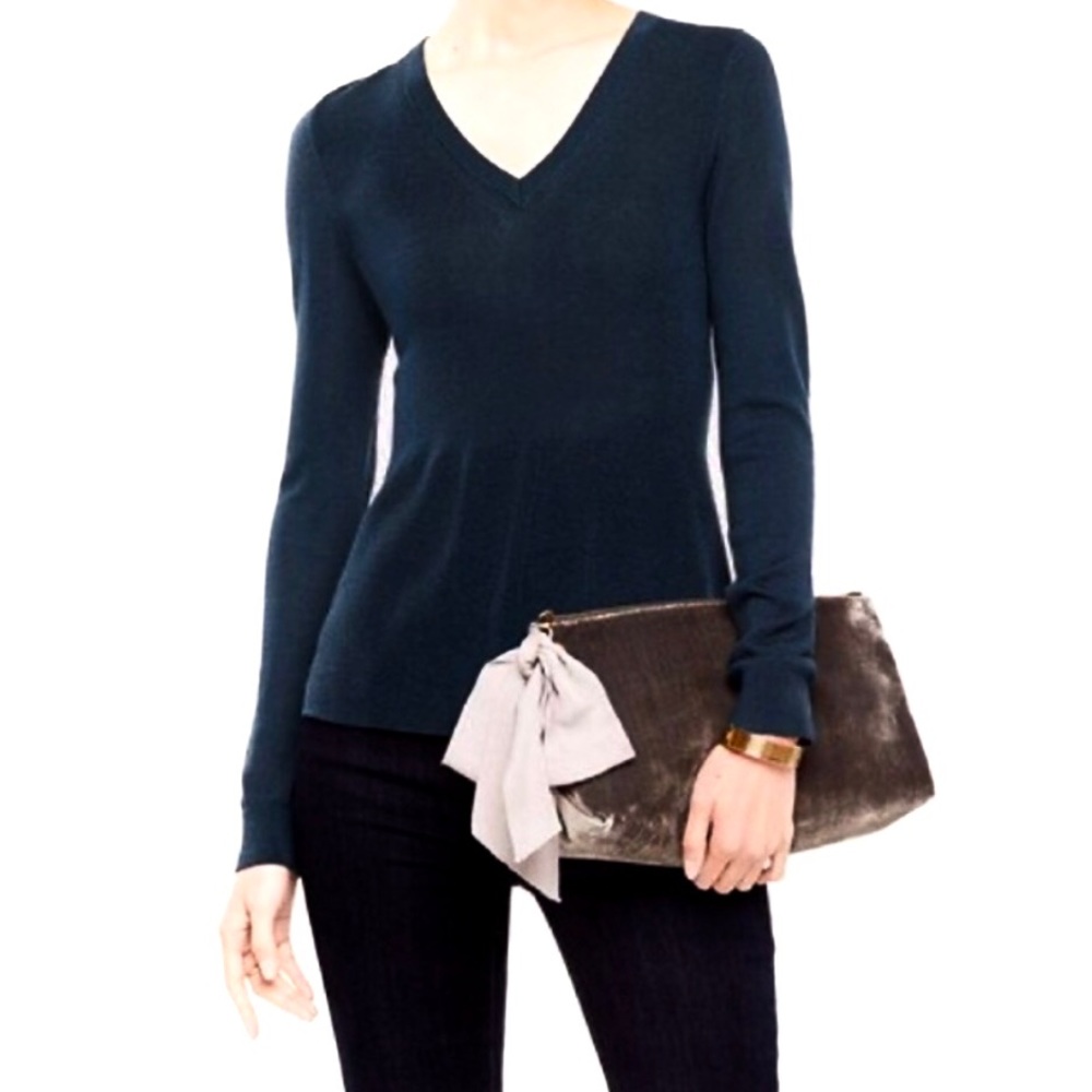 NWT Ann Taylor Ribbed Peplum Sweater
